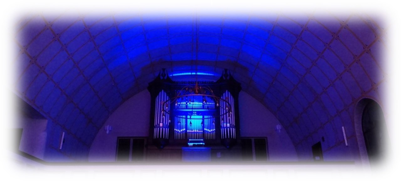 orgel in blau